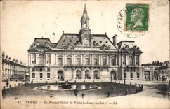 CPA Tours le nouvel hotel de Ville 
