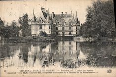 CPA Chateau d'Azay le Rideau facades est l'Indre en amont construit vers 1525 aujour'hui propiete na
