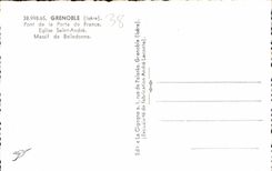 CPA Grenoble Isere pont de la Porte de France Eglise Saint Andre Massif de Belledonne 