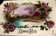 CPA Bonne fete Fleurs