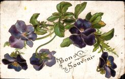 CPA Bon souvenir Fleurs