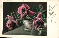 CPA Bonne Fete Fleurs
