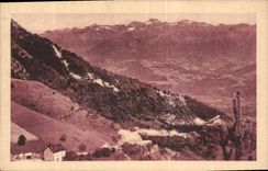 CPA Route de Grenoble au Sappey Les Virages du Col de Vence et la Chaine des Alpes 