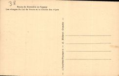 CPA Route de Grenoble au Sappey Les Virages du Col de Vence et la Chaine des Alpes 
