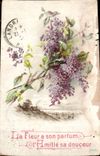 CPA La Fleur a son parfum Amitie sa douceur Fleurs