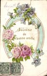 CPA Souvenir de bonne amitie Fleurs