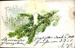 CPA Frohliche Weihnacht Fleurs