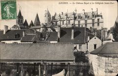 CPA Loches Le Chateau Royal et la Collegiale Saint Ours 