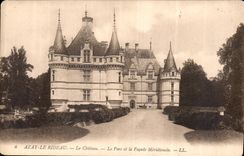 CPA Azay le Rideau Le hateau Le Parc et la Facade Meridionale 