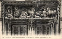 CPA Amboise La Chapelle du Chateau Bas Relief Chasse de Saint Hubert 