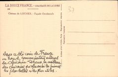 CPA La Douce France Chateaux de la Loire Chateau de Loches Facade Occidentale 
