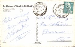 CPA Le Chateau d'Azay le Rideau Facade orientale 