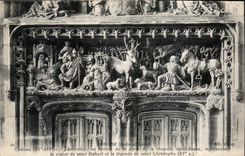 CPA Amboise Indre et Loire Chateau haut relief de la Porte de la Chapelle Saint Blaise representant 