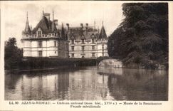 CPA Azay le Rideau Chateau national mon hist Musee de la Renaissance Facade Meridionale 