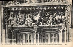 CPA Amboise le Chateau Haut relief au Linteau de la Porte de la Chapelle Saint Hubert 