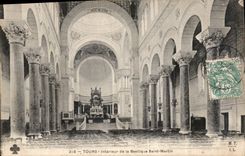 CPA Tours Interieur de la Basilique Saint Martin 