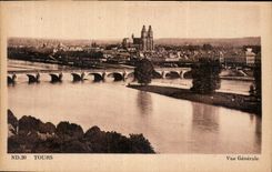 CPA Tours Vue generale 