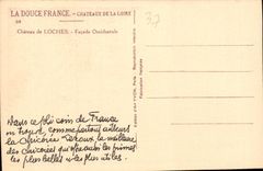 CPA La Douce France Chateaux de la Loire Chateau de Loches Facade Occidentale 