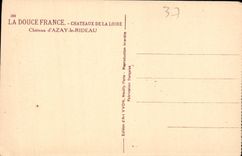 CPA La Douce France Chateaux de la Loire Chateau d'Azay le Rideau