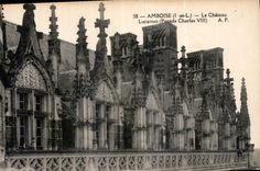 CPA Amboise I et L Le Chateau Lucarnes Facade Charles VIII 