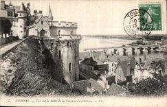 CPA Amboise Vue sur la Loire de la Terrasse du Chateau 