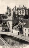 CPA Loches I et L La Porte des Cordeliers et le Chateau Royal Monument historique fut habite par Cha