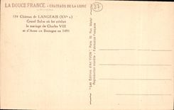 CPA La Douce France Chateaux de la Loire Chateau de Langeais Grand Salon uo fut celebre le mariage d