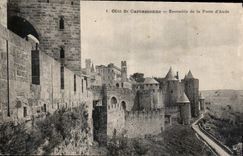 CPA Cite de Carcassonne Ensemble de la Porte d'Aude 