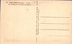 CPA Carcassonne Aude La Cite Les Machicoulis et la Porte du Senechal 