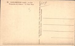 CPA Carcassonne Aude La Cite Perspective du Chateau La Tour Pinte 