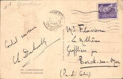 CPA Carcassonne Fortifications exterieurs 