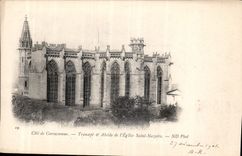 CPA Cite de Carcassonne Transept et Abside de l'Eglise Saint Nazaire 