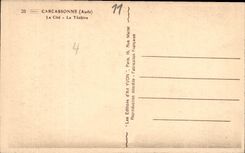 CPA Carcassonne Aude La Cite Le Theatre 