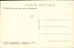 CPA Cite de Carcassonne Perspective du Chateau 