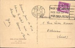 CPA Cote d'Azur Artistique Nice Etude entre les Pins 