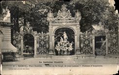 CPA La Lorraine illustree Nancy Place Stanislas Grilles en fer forge de Jean Lamour Fontaine d'Amphi