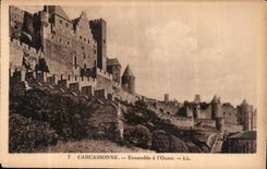 CPA Carcassonne Ensemble a l'Ouest 