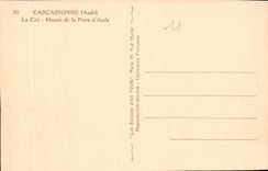 CPA Carcassonne Aude la Cite Montee de la Porte d'Aude 