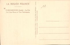 CPA Carcassonne Aude la Cite les Lices Basses et Tour Narbonnaise 