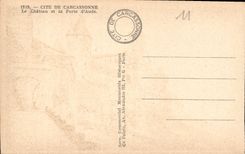CPA Cite de Carcassonne le Chateau et la Porte d'Aude 