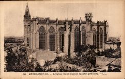 CPA Carcassonne l'eglise Saint Nazaire Partie gothique 