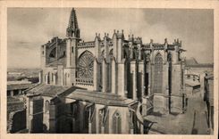 CPA Cite de Carcassonne Eglise Saint Nazaire Cote Sud Est 