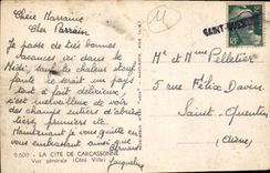 CPA La Cite de Carcassonne vue generale Cote Ville 