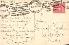 CPA Cite de Carcassonne Montee de la Porte d'Aude 