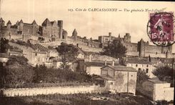 CPA Cite de Carcassonne vue generale Nord Ouest 