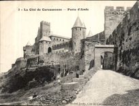 CPA La Cite de Carcassonne Porte d'Aude 