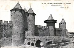 CPA La Cite de Carcassonne le Chateau Entree principale 