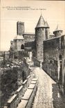 CPA La Cite de Carcassonne dans la Porte d'Aude Tour de Justice 