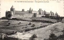 CPA La Cite de Carcassonne vue generale du Sud 