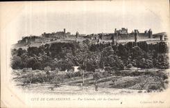 CPA Cite de Carcassonne vue generale Cote du Couchant 